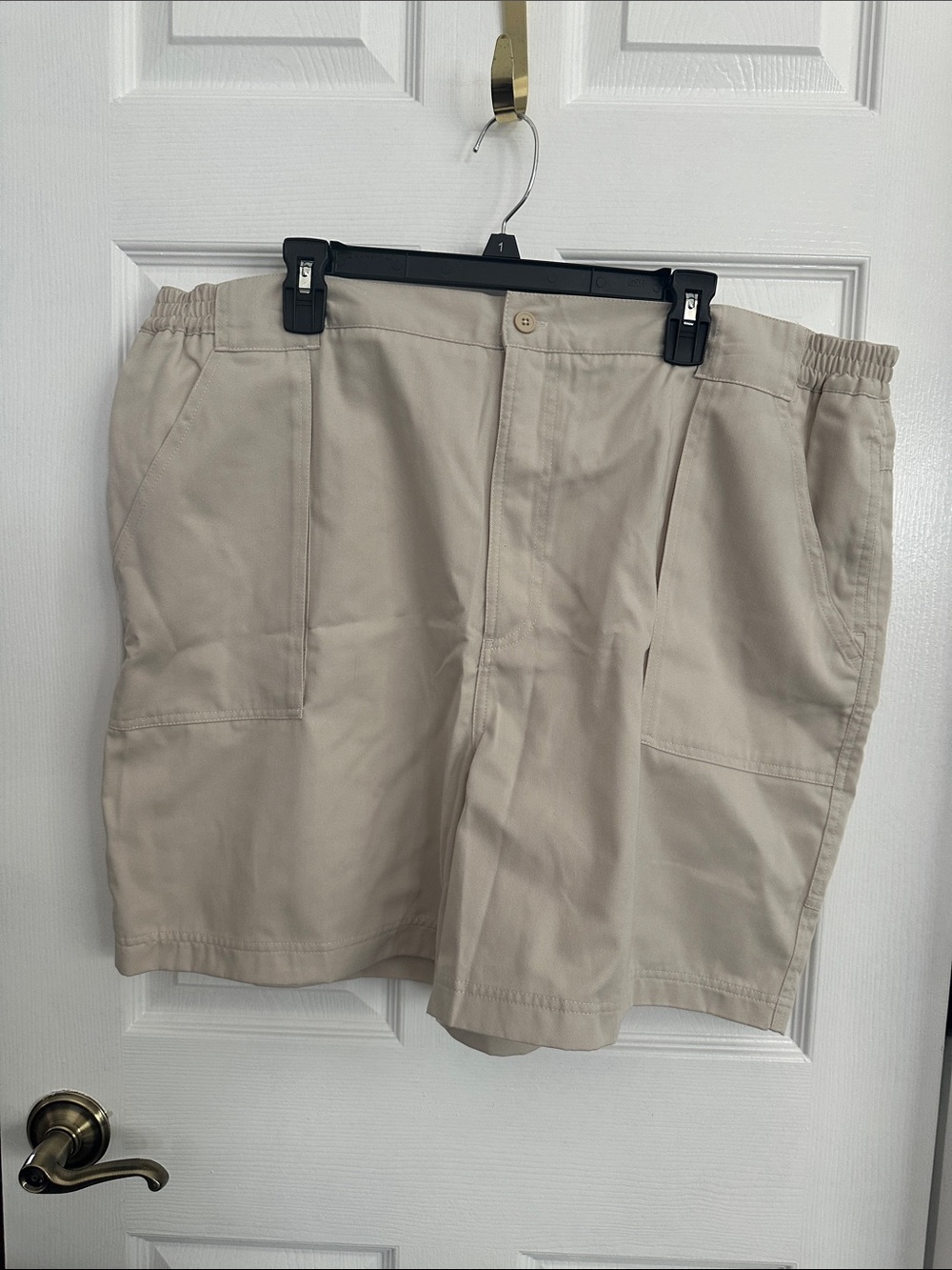 Windham Men's Casual Elastic-Waist Khaki Shorts
